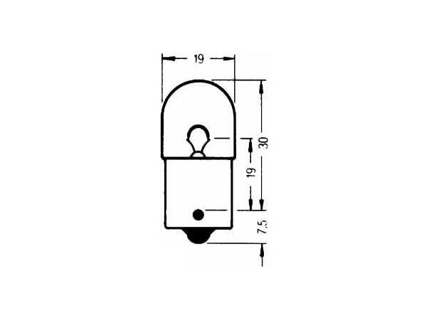 Lyspære - 12V, 10W Sokkel: BA15s 